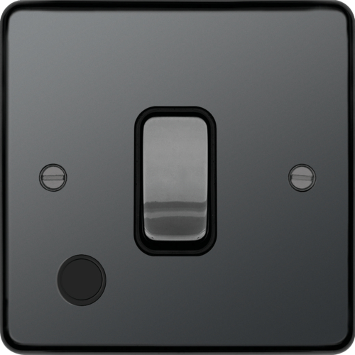 WRDP84FOBNB 20A Double Pole Switch with Flex Outlet Black Nickel Black Insert