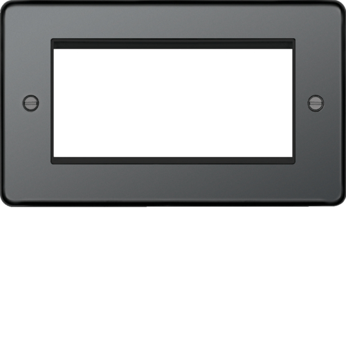 WRP4EUBNB Euro Style Plate 4 Module Black Nickel Black Insert