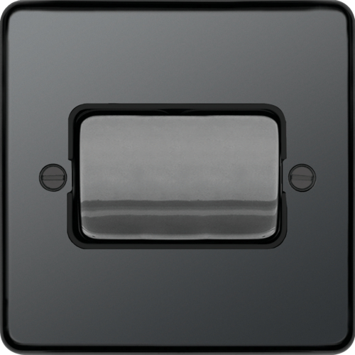 WRPS12WBNB 10AX 1 Gang 2 Way Wall Switch  Wide Rocker Black Nickel Black Insert