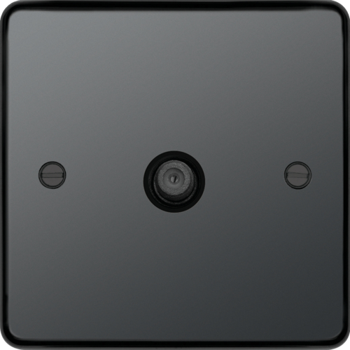 WRSATBNB F Type Satellite Outlet Black Nickel Black Insert