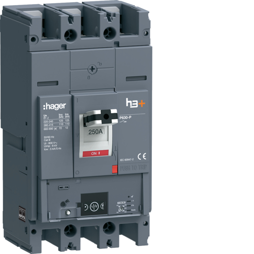 HPW250NR Moulded Case Circuit Breaker h3+ P630 Energy 3P3D 250A 110kA FTC
