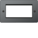 WFP4EUBNB Euro Style Plate 4 Module Black Nickel Black Insert
