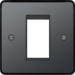 WRP1EUBNB Euro Style Plate 1 Module Black Nickel Black Insert