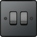 WRPS22BNB 10AX 2 Gang 2 Way Wall Switch Black Nickel Black Insert