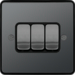 WRPS32BNB 10AX 3 Gang 2 Way Wall Switch Black Nickel Black Insert