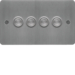 WFDS4BS 4 Gang Dimmer Switch 250W Brushed Steel