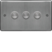 WRDS3BS 3 Gang Dimmer Switch 250W Brushed Steel