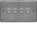 WRDS4BS 4 Gang Dimmer Switch 250W Brushed Steel